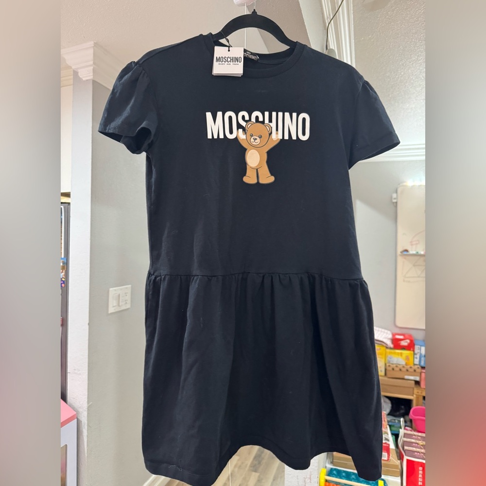 Moschino Black Dress with Cute Bear size 14 kid (fits size xs)